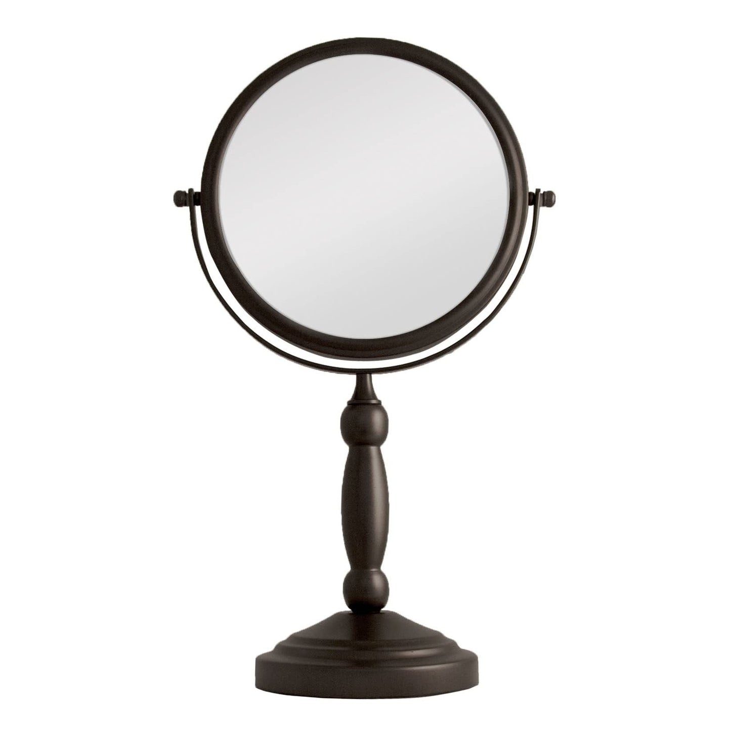 Zadro 9" W x 16" H Round Non-Lighted Makeup Mirror 10X 1X Magnifying Makeup Mirrors Rotating Head Makeup Mirror for Desk