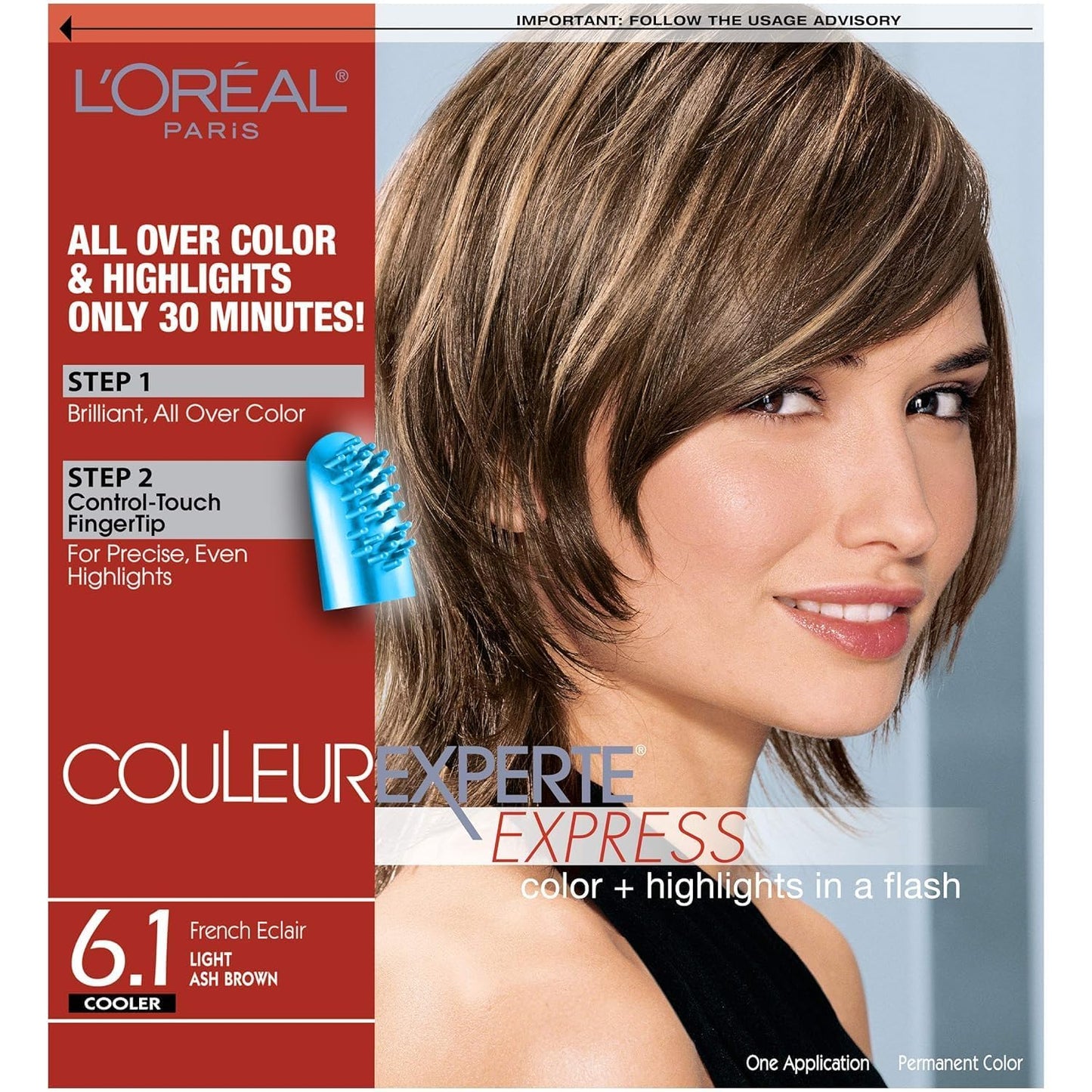 L'Oreal Paris Couleur Experte 2-Step Home Hair Color and Highlights Kit, French ƒclair