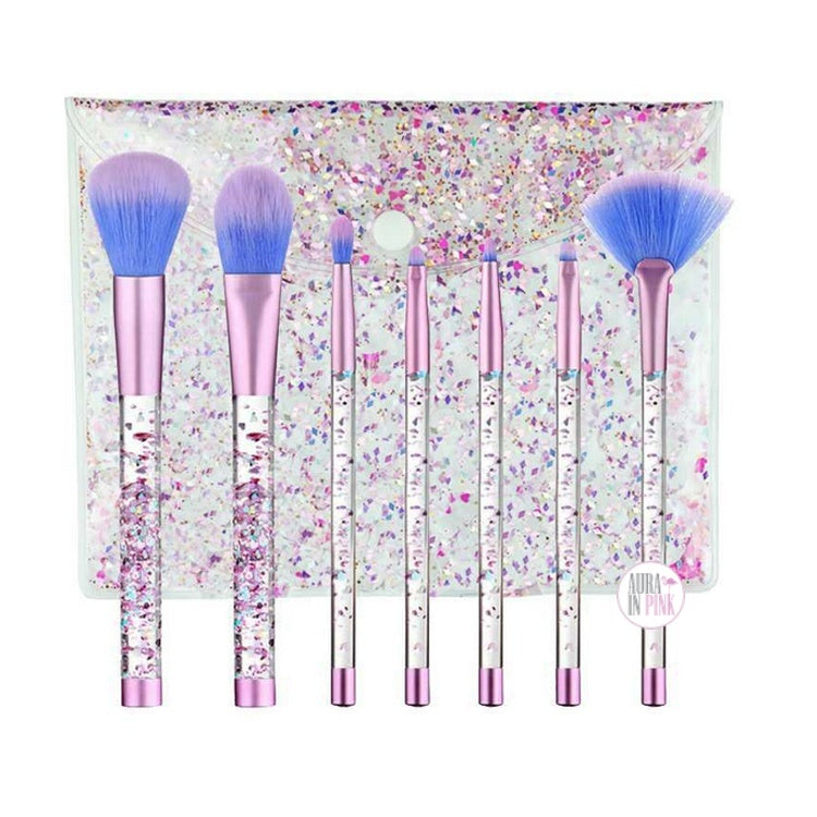 Fabulous Liquid Glitter Makeup Brush and Bag Set
