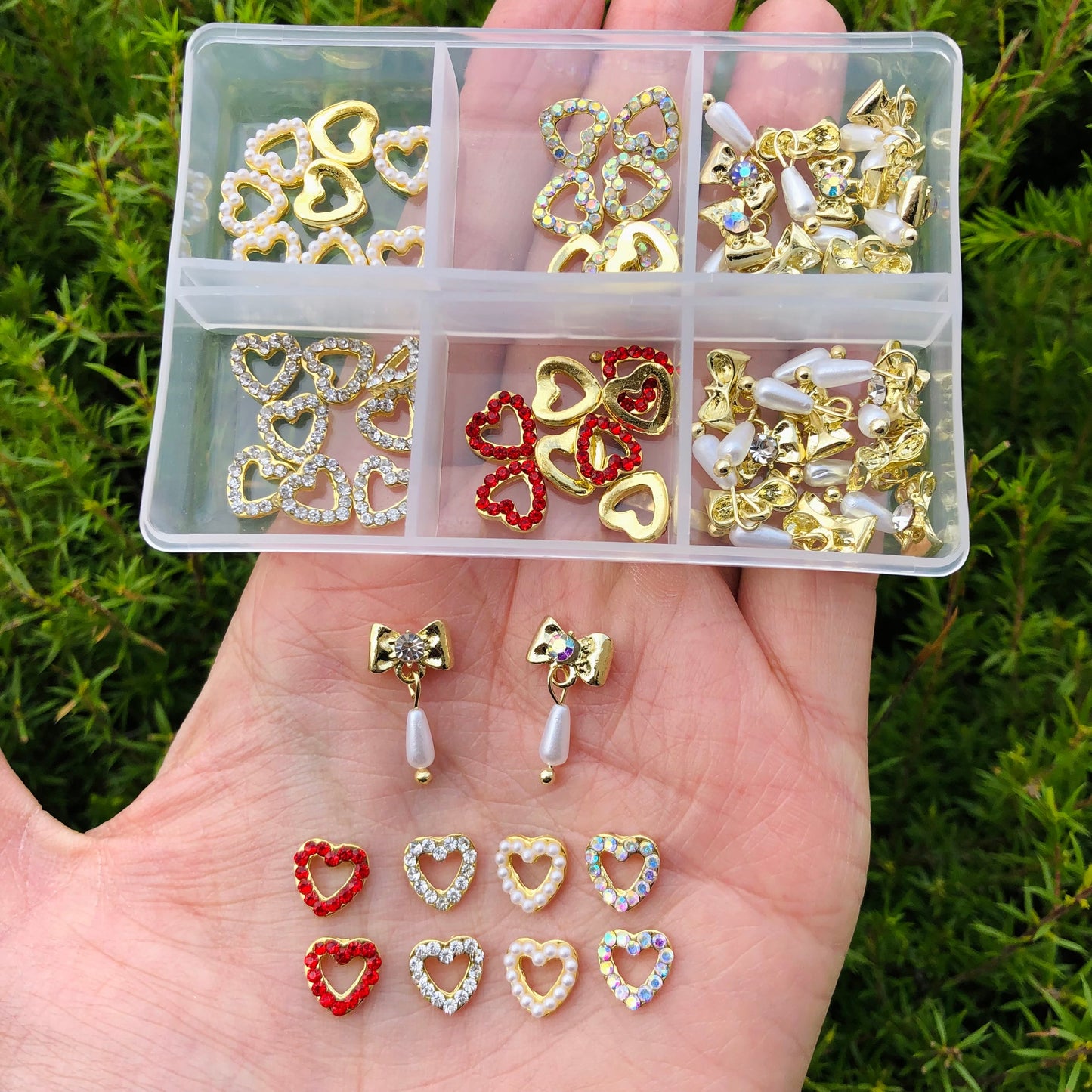 Heart 3D Nail Charms BOX