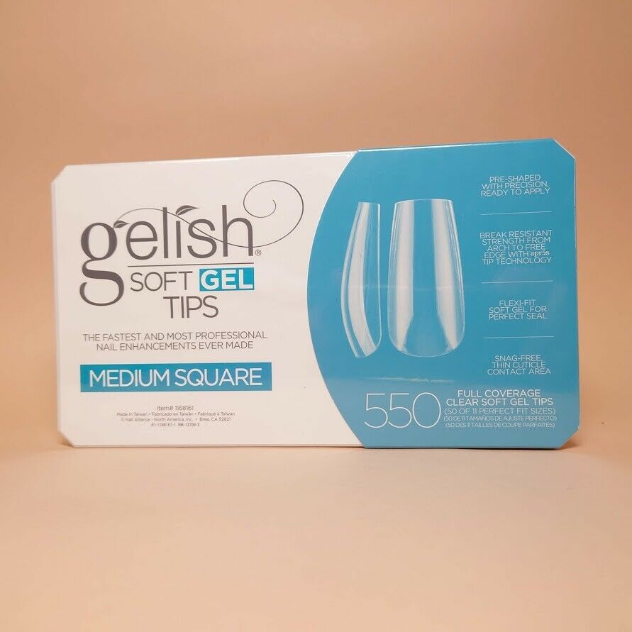 Harmony Gelish Soft Gel Tips [7 Shapes] -Box Of 550 Tips *New - Updated*