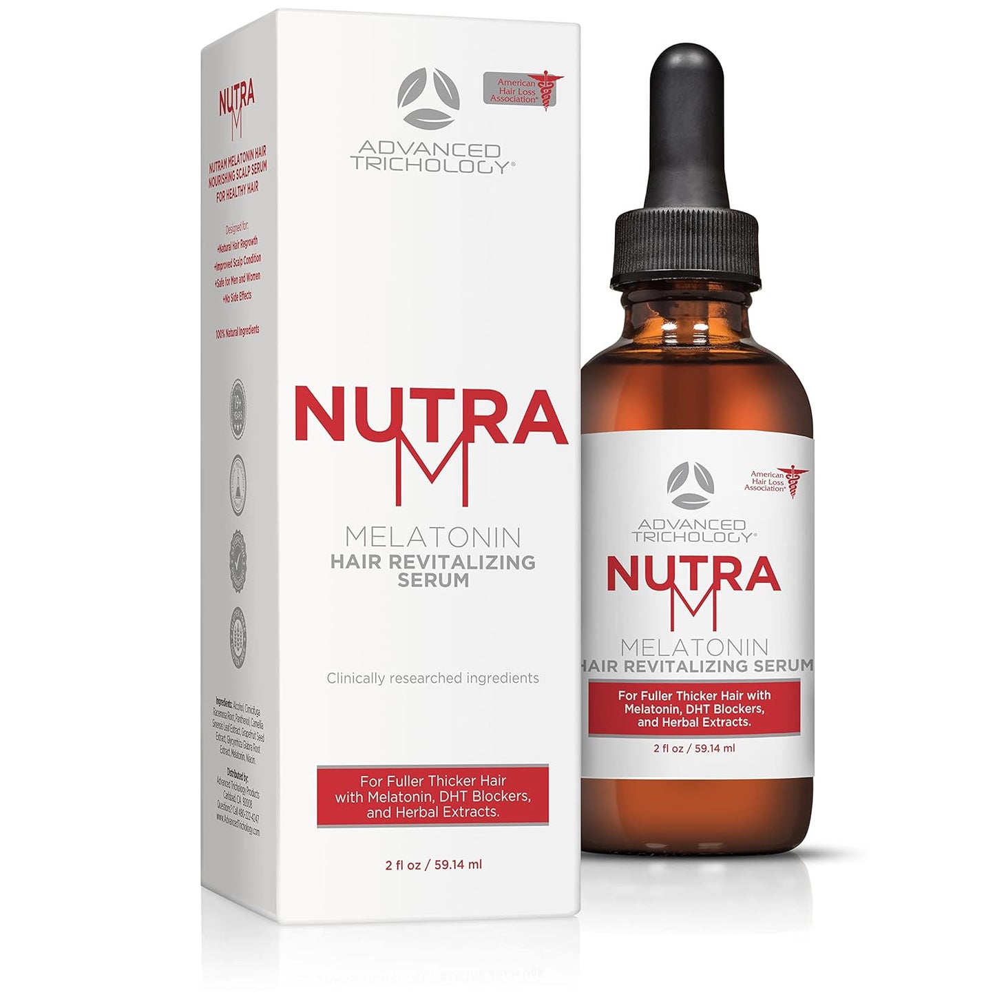NutraM¬™ Hair Growth Serum - Dermatologist Tested, Approved* by American Hair Loss Association | Scalp DHT Blocker for Thinning Hair Men and Women, Backed by 20 Years of Hair Regrowth Clinic Experience