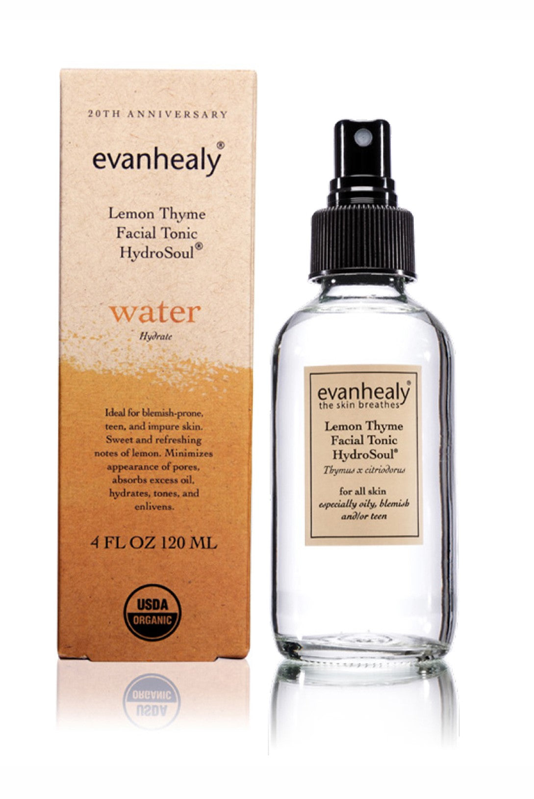 Evanhealy - Facial Tonic, Hydrosoul, Lemon and Thyme, 4 oz
