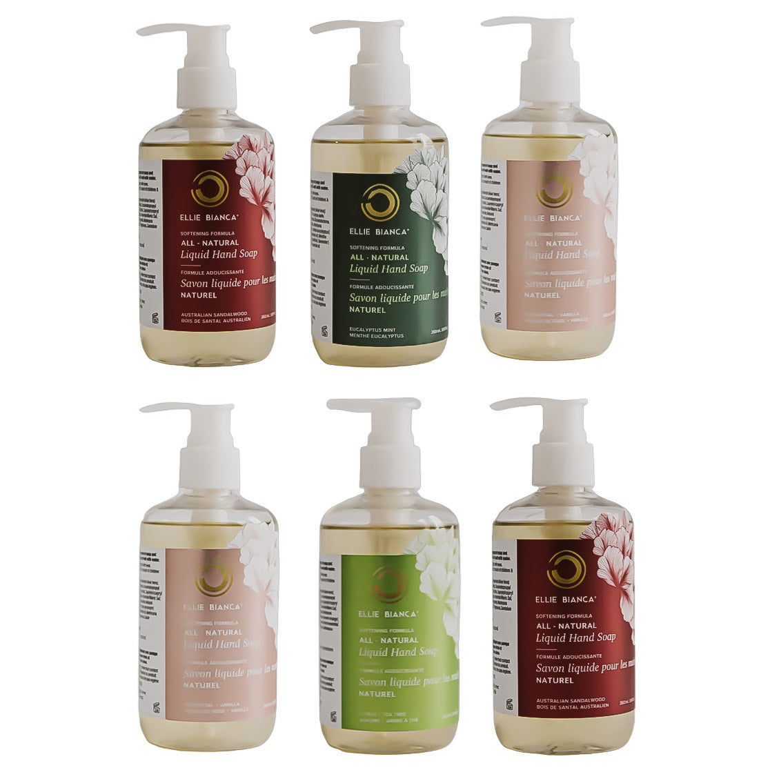 Ellie Bianca All-Natural Liquid Hand Soaps, 260 mL 6-pack