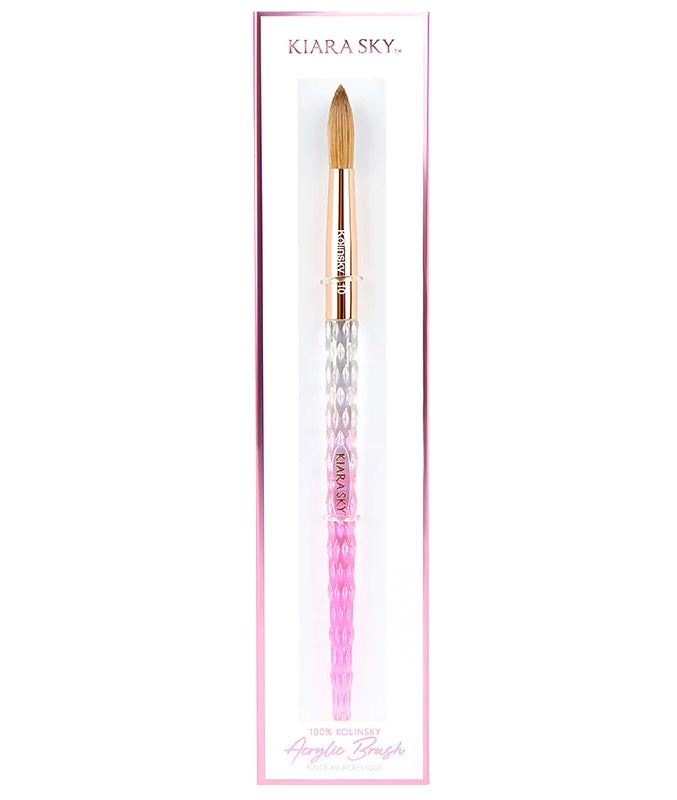 KIARA SKY PINK 100% Kolinsky Acrylic Brush *Crimped Option Available*