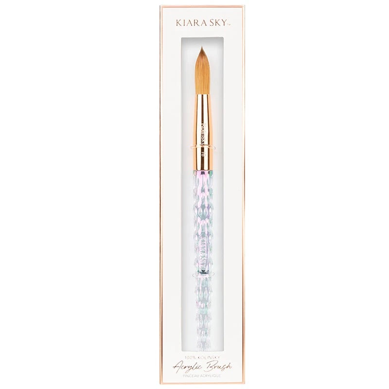 WHITE KIARA SKY 100% Kolinsky Acrylic Brush *Crimped Option Available*